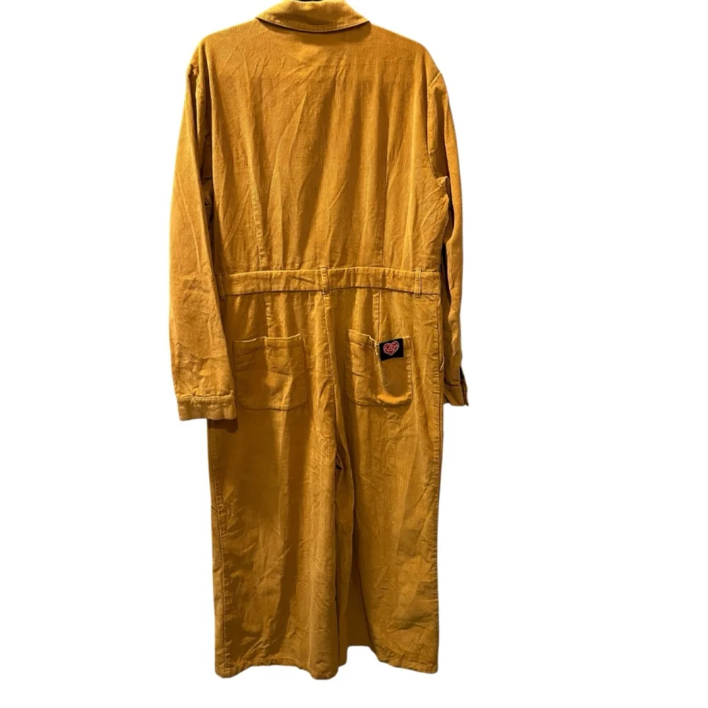 Lazy Oaf NWT Boilersuit Corduroy Jumpsuit Orange Size 16 Women's Long Sleeve - Picture 8 of 11